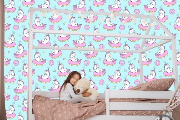 Behang Voor Kinderen - Eenhoorns En Donuts - Afbeelding 7