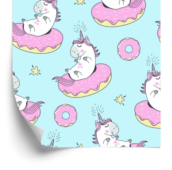 Behang Voor Kinderen - Eenhoorns En Donuts