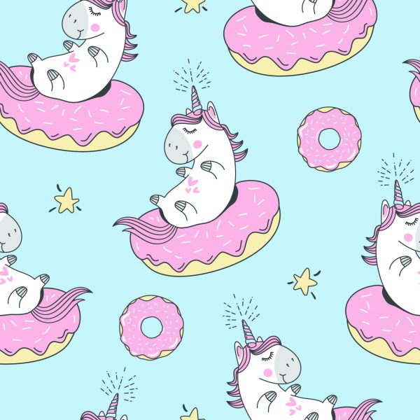 Behang Voor Kinderen - Eenhoorns En Donuts - Afbeelding 2