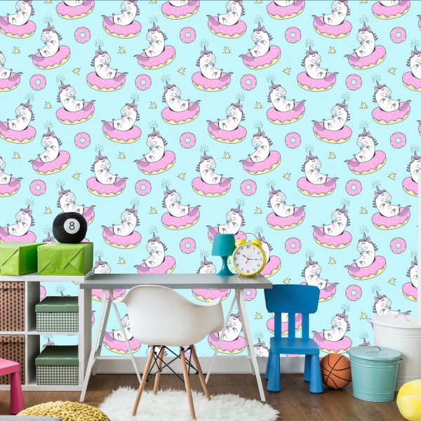 Behang Voor Kinderen - Eenhoorns En Donuts - Afbeelding 4