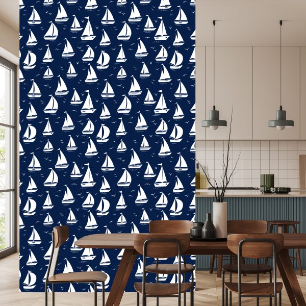 Behang Zeilboten Silhouetten - Afbeelding 4