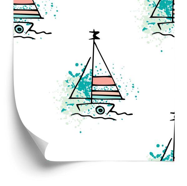 Behang Minimalistische Zeilboten