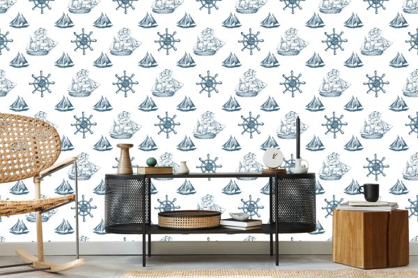 Behang Zeilschepen In Vintage Stijl - Afbeelding 5