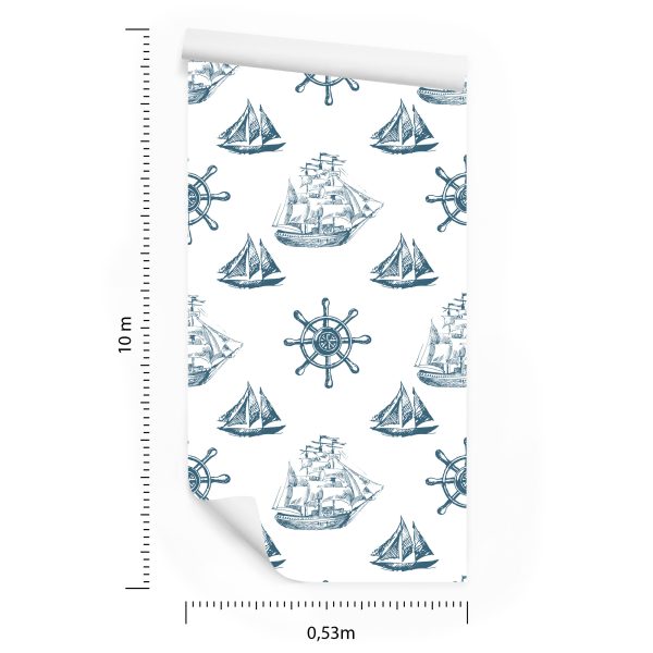 Behang Zeilschepen In Vintage Stijl - Afbeelding 8