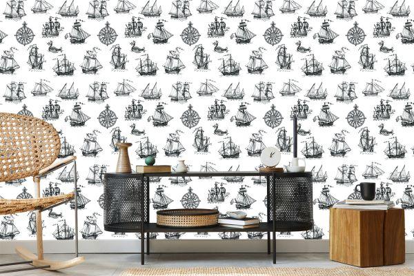 Behang Vintage Schepen - Afbeelding 5