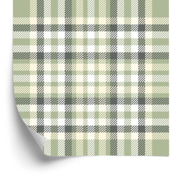 Behang Schotse Tartan Retro-Stijl