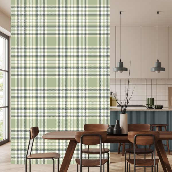 Behang Schotse Tartan Retro-Stijl - Afbeelding 4