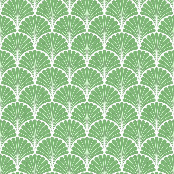 Behang Retro - Geometrische Decoratieve Bladeren - Afbeelding 2