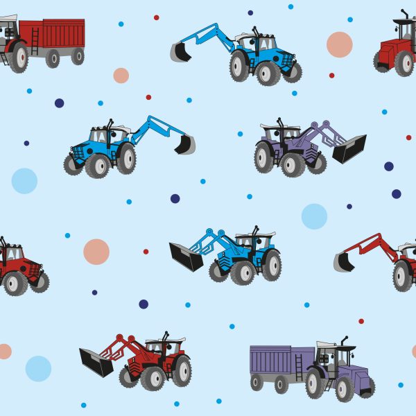 Behang Tractoren En Graafmachines - Afbeelding 2