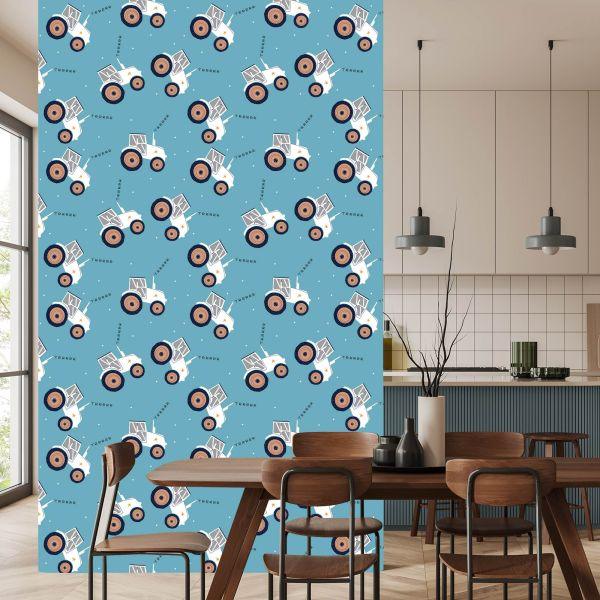 Behang Tractoren Met Sterren - Afbeelding 4