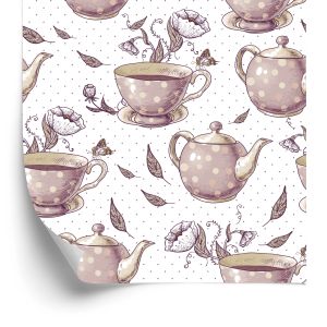 Behang Voor In De Keuken - Vintage Theeservies