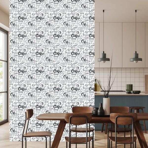 Behang Ik Hou Van Koffie - Afbeelding 4