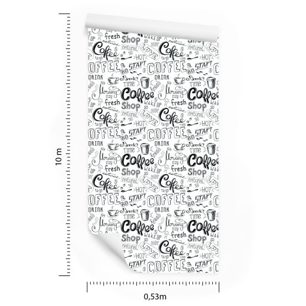 Behang Ik Hou Van Koffie - Afbeelding 8