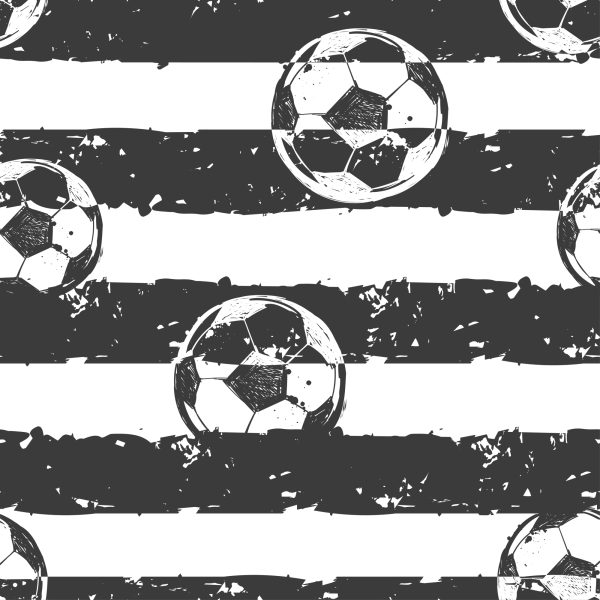 Behang Voetbal Op Een Gestreepte Achtergrond - Afbeelding 2