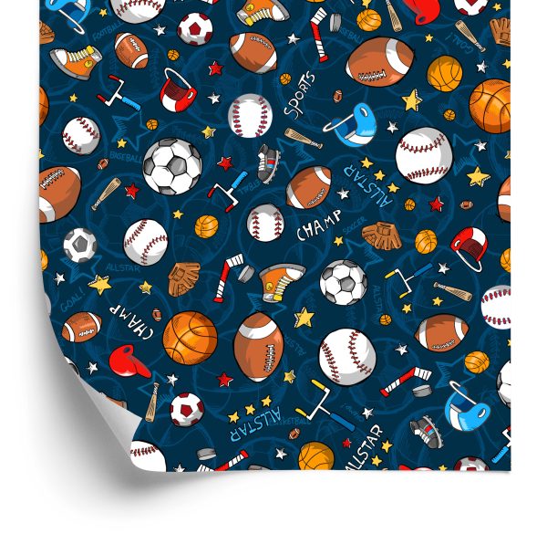 Behang Kleurrijke Ballen En Sportuitrusting