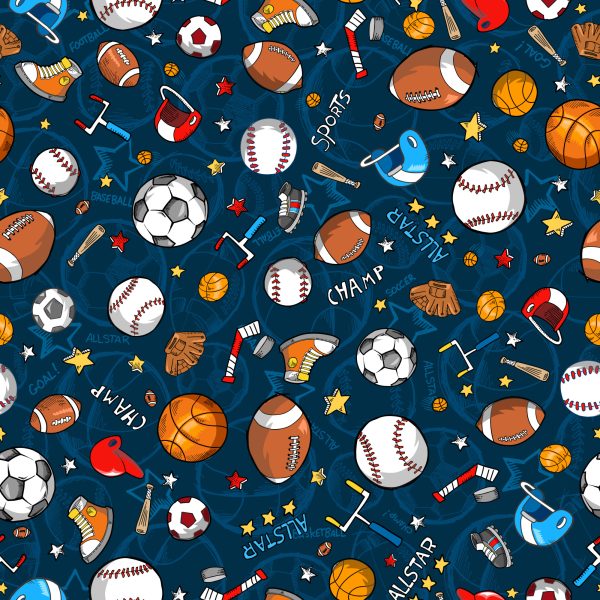Behang Kleurrijke Ballen En Sportuitrusting - Afbeelding 2
