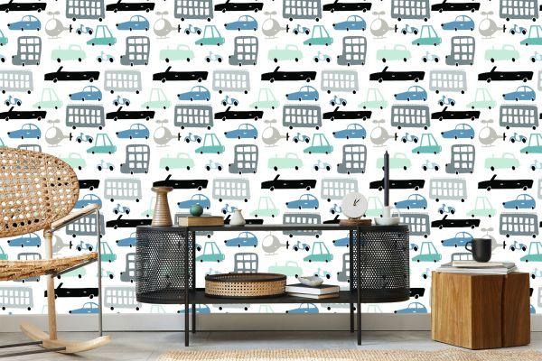 Behang Voor Kinderen, Auto's, Auto's, Sprookjes, Decoratie - Afbeelding 5