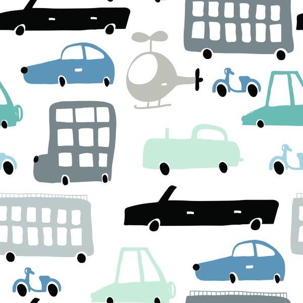 Behang Voor Kinderen, Auto's, Auto's, Sprookjes, Decoratie - Afbeelding 2
