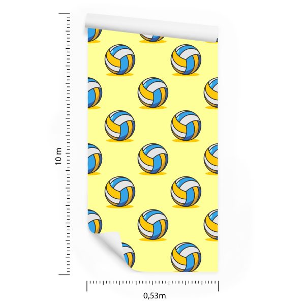 Behang Vintage Volleybalballen - Afbeelding 8