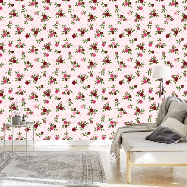 Behang Vintage Rozen - Afbeelding 3