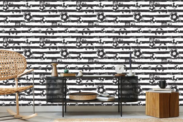 Behang Voetbal In Grunge-Stijl - Afbeelding 5
