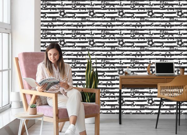 Behang Voetbal In Grunge-Stijl - Afbeelding 7