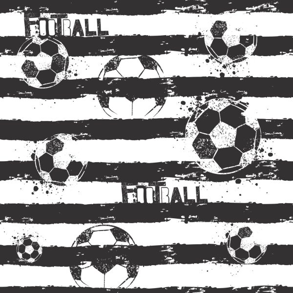 Behang Voetbal In Grunge-Stijl - Afbeelding 2