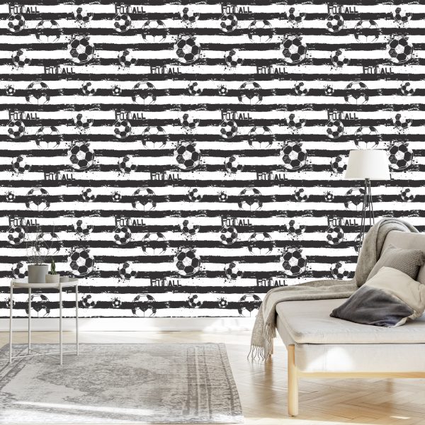 Behang Voetbal In Grunge-Stijl - Afbeelding 3