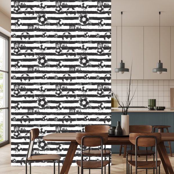 Behang Voetbal In Grunge-Stijl - Afbeelding 4