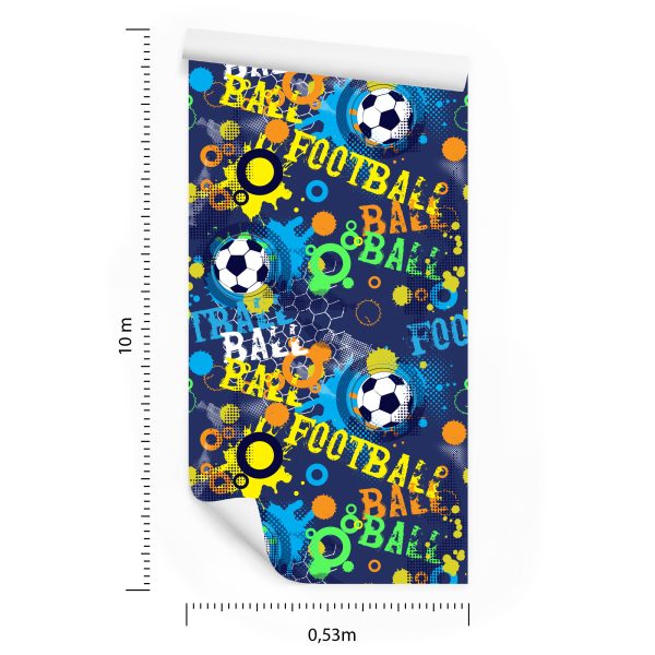 Behang Voetbal In Stedelijke Stijl - Afbeelding 8