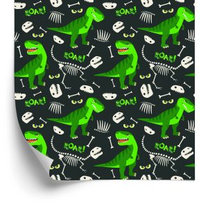 Behang Voor Kinderen - Groene Dinosaurussen