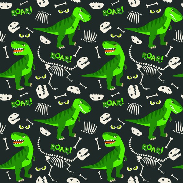 Behang Voor Kinderen - Groene Dinosaurussen - Afbeelding 2