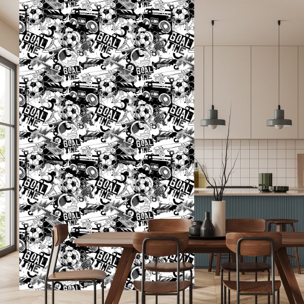 Behang Ballen, Luidsprekers En Sneakers - Afbeelding 4