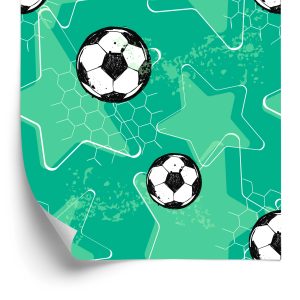 Behang Voetballen Op Sterrenachtergrond