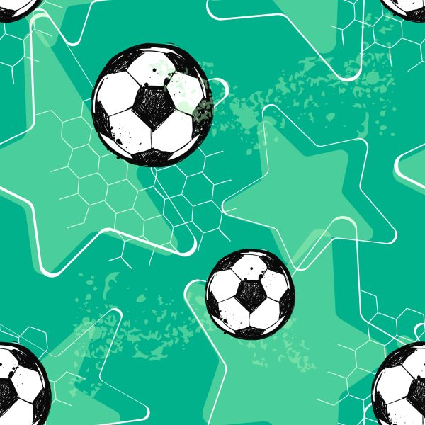 Behang Voetballen Op Sterrenachtergrond - Afbeelding 2