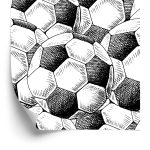 Behang Getekende Voetballen