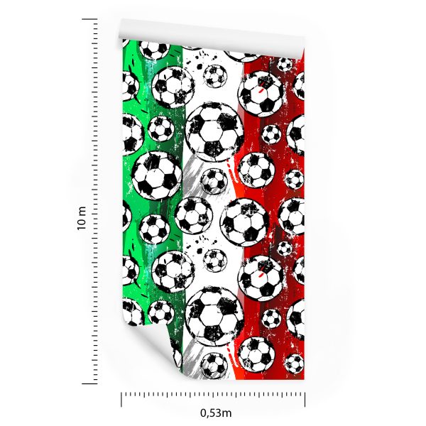 Behang Ballen Tegen De Achtergrond Van Italiaanse Kleuren - Afbeelding 8