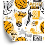 Behang Komische Basketbal