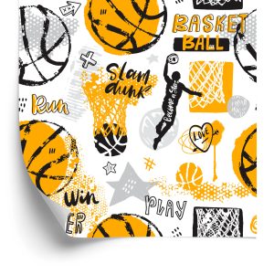 Behang Komische Basketbal