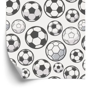 Behang Getekende Voetballen