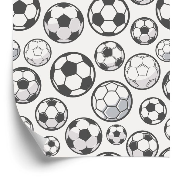 Behang Getekende Voetballen