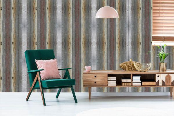 Behang Abstracte Houten Planken - Afbeelding 6