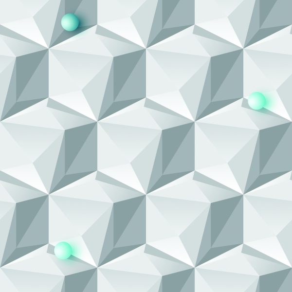 Behang Geometrisch Thema - 3D-Effect - Afbeelding 2