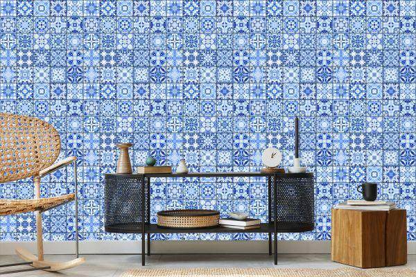 Behang Prachtig Blauw Oosters Mozaïek - Afbeelding 5
