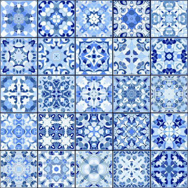 Behang Prachtig Blauw Oosters Mozaïek - Afbeelding 2