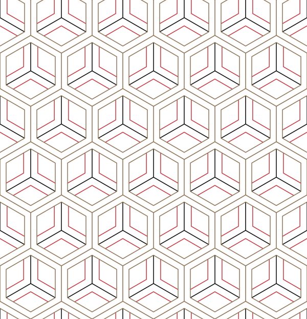 Behang Modern Geometrisch Ornament - 3D-Effect - Afbeelding 2