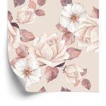 Behang Fijne Bloemen In Pastelkleuren