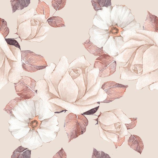 Behang Fijne Bloemen In Pastelkleuren - Afbeelding 2