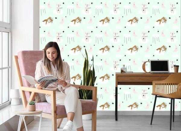 Behang Voor Kinderen - Slapende Beren - Afbeelding 7