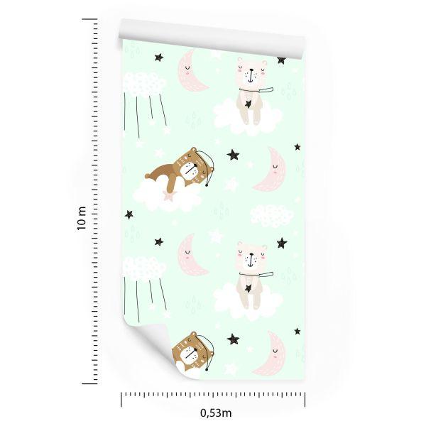 Behang Voor Kinderen - Slapende Beren - Afbeelding 8